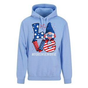 Forensic Nurse Love 4th Of July Gnome Usa Patriotic Gift Unisex Surf Hoodie