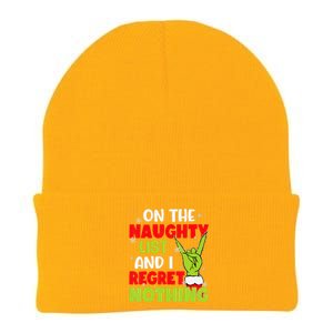 Funny Naughty List Family Christmas Santa Gift Knit Cap Winter Beanie