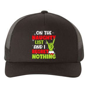 Funny Naughty List Family Christmas Santa Gift Yupoong Adult 5-Panel Trucker Hat