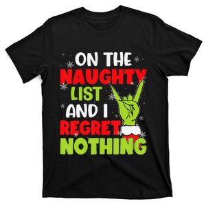 Funny Naughty List Family Christmas Santa Gift T-Shirt