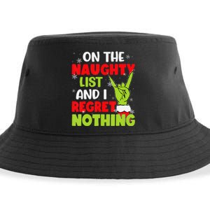 Funny Naughty List Family Christmas Santa Gift Sustainable Bucket Hat