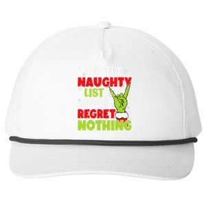 Funny Naughty List Family Christmas Santa Gift Snapback Five-Panel Rope Hat