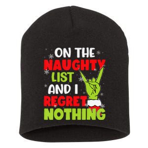 Funny Naughty List Family Christmas Santa Gift Short Acrylic Beanie