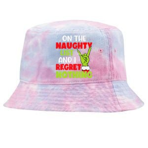 Funny Naughty List Family Christmas Santa Gift Tie-Dyed Bucket Hat