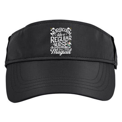 Funny Nursing Lover Nursicorn Graphic And Nurse Gift Adult Drive Performance Visor