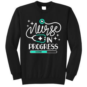 Future Nurse Life Nursing School Student Nurse In Progress Tall Sweatshirt