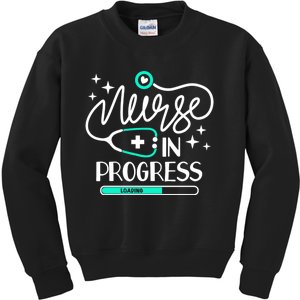 Future Nurse Life Nursing School Student Nurse In Progress Kids Sweatshirt