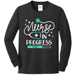 Future Nurse Life Nursing School Student Nurse In Progress Kids Long Sleeve Shirt