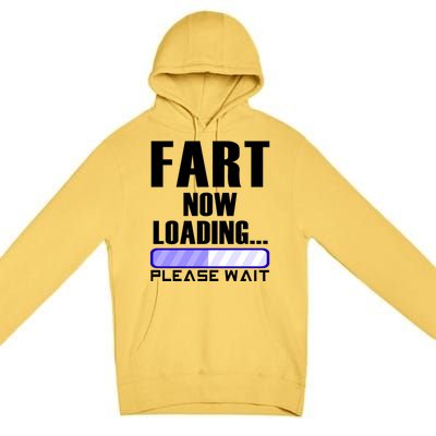 Fart Now Loading Funny Dad Joke Funny Gift Premium Pullover Hoodie