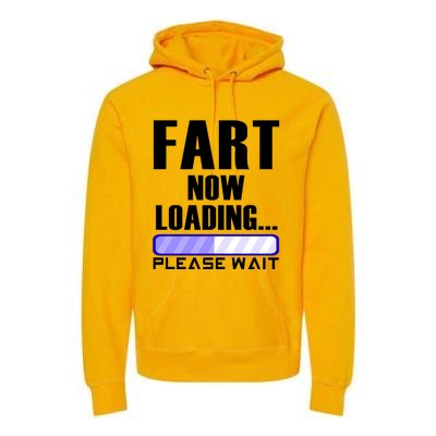 Fart Now Loading Funny Dad Joke Funny Gift Premium Hoodie