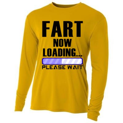 Fart Now Loading Funny Dad Joke Funny Gift Cooling Performance Long Sleeve Crew