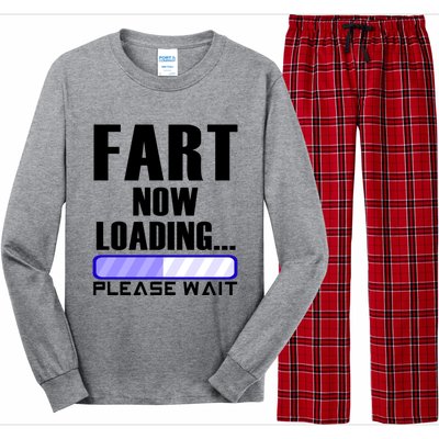 Fart Now Loading Funny Dad Joke Funny Gift Long Sleeve Pajama Set