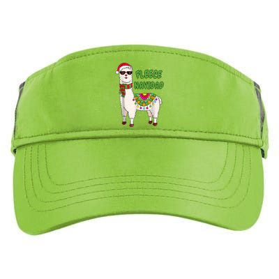 Fleece Navidad Llama Spanish Christmas Llama Adult Drive Performance Visor