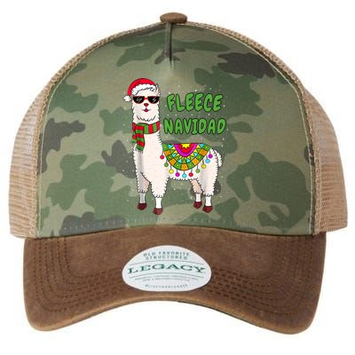 Fleece Navidad Llama Spanish Christmas Llama Legacy Tie Dye Trucker Hat