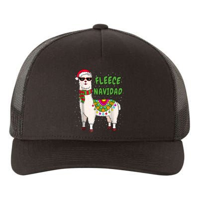 Fleece Navidad Llama Spanish Christmas Llama Yupoong Adult 5-Panel Trucker Hat