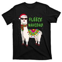 Fleece Navidad Llama Spanish Christmas Llama T-Shirt