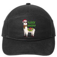 Fleece Navidad Llama Spanish Christmas Llama 7-Panel Snapback Hat