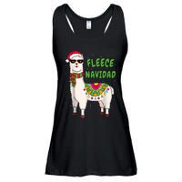 Fleece Navidad Llama Spanish Christmas Llama Ladies Essential Flowy Tank