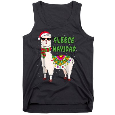 Fleece Navidad Llama Spanish Christmas Llama Tank Top