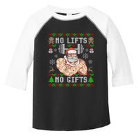 Funny No Lifts No Gifts Ugly Christmas Workout Powerlifting Toddler Fine Jersey T-Shirt