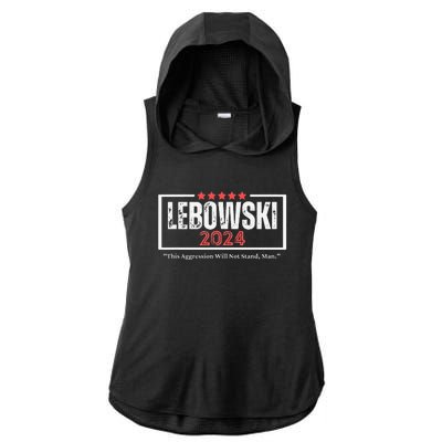 Funny Name Lebowski Political Election Vote 2024 Ladies PosiCharge Tri-Blend Wicking Draft Hoodie Tank