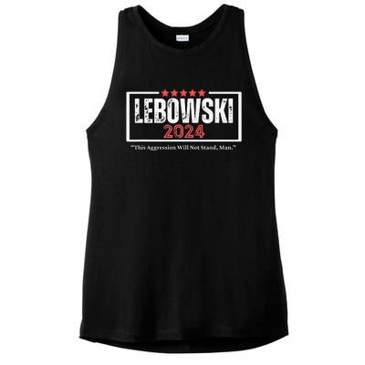 Funny Name Lebowski Political Election Vote 2024 Ladies PosiCharge Tri-Blend Wicking Tank