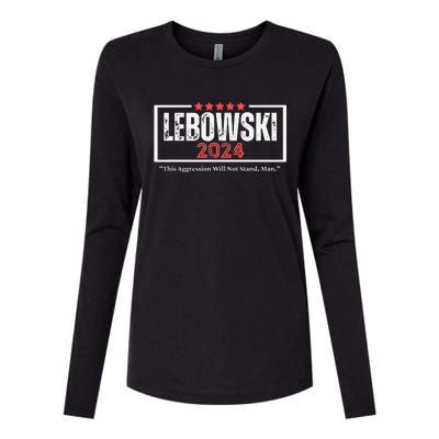 Funny Name Lebowski Political Election Vote 2024 Womens Cotton Relaxed Long Sleeve T-Shirt