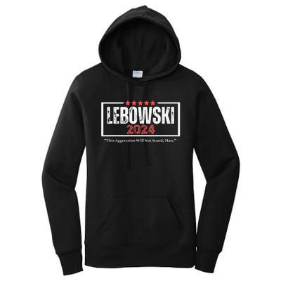 Funny Name Lebowski Political Election Vote 2024 Women's Pullover Hoodie