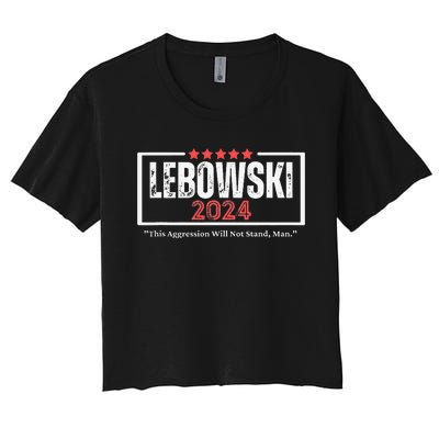 Funny Name Lebowski Political Election Vote 2024 Women's Crop Top Tee