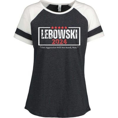 Funny Name Lebowski Political Election Vote 2024 Enza Ladies Jersey Colorblock Tee