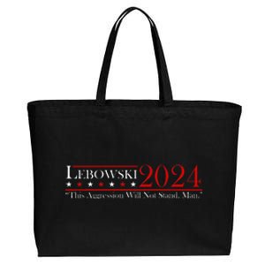 Funny Name Lebowski Political Election Vote 2024 Men Women Cotton Canvas Jumbo Tote