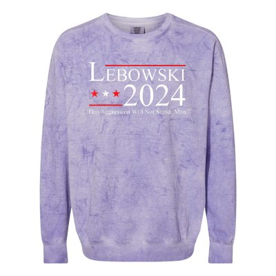 Funny Name Lebowski Political Election Vote 2024 Colorblast Crewneck Sweatshirt