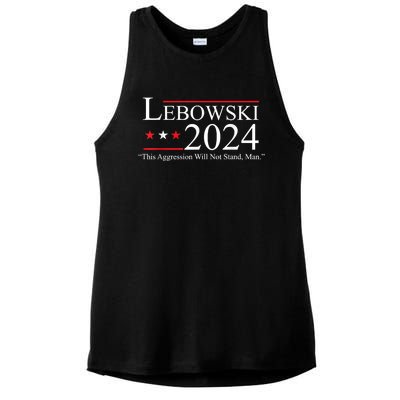 Funny Name Lebowski Political Election Vote 2024 Ladies PosiCharge Tri-Blend Wicking Tank