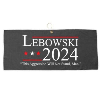 Funny Name Lebowski Political Election Vote 2024 Large Microfiber Waffle Golf Towel