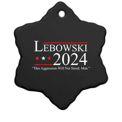 Funny Name Lebowski Political Election Vote 2024 Ceramic Star Ornament