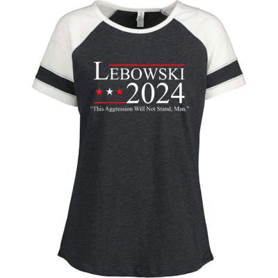 Funny Name Lebowski Political Election Vote 2024 Enza Ladies Jersey Colorblock Tee