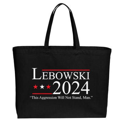 Funny Name Lebowski Political Election Vote 2024 Cotton Canvas Jumbo Tote