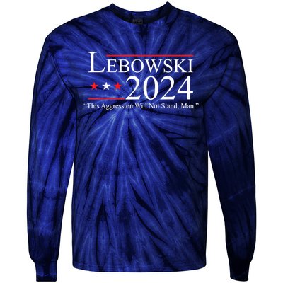 Funny Name Lebowski Political Election Vote 2024 Tie-Dye Long Sleeve Shirt