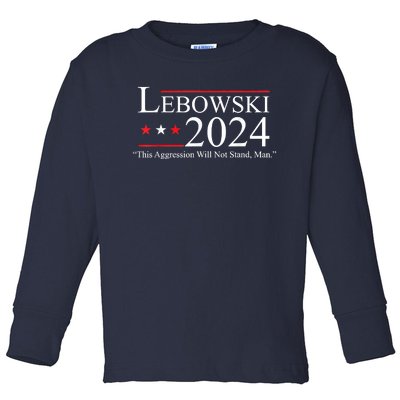 Funny Name Lebowski Political Election Vote 2024 Toddler Long Sleeve Shirt