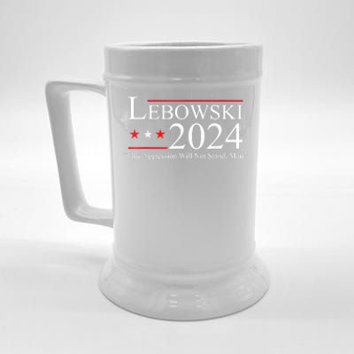 Funny Name Lebowski Political Election Vote 2024 Beer Stein