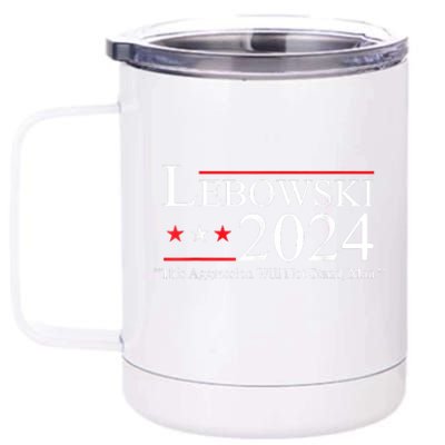 Funny Name Lebowski Political Election Vote 2024 12 oz Stainless Steel Tumbler Cup