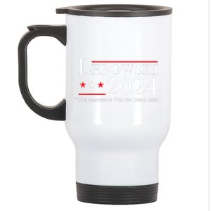 Funny Name Lebowski Political Election Vote 2024 Stainless Steel Travel Mug