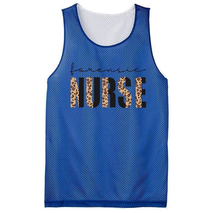 Forensic Nurse Leopard Print Rn Cheetah Nurse Squad Cool Gift Mesh Reversible Basketball Jersey Tank