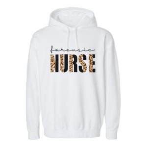 Forensic Nurse Leopard Print Rn Cheetah Nurse Squad Cool Gift Garment-Dyed Fleece Hoodie