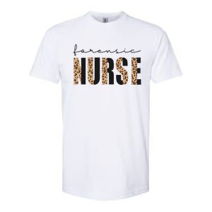 Forensic Nurse Leopard Print Rn Cheetah Nurse Squad Cool Gift Softstyle CVC T-Shirt