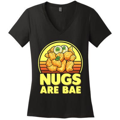 Funny Nugs Lovers Fast Food junk food lovers Women's V-Neck T-Shirt