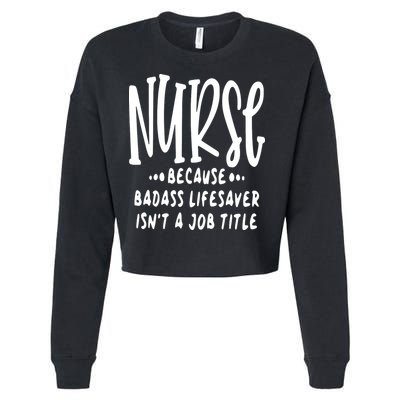 Funny Nurse Life Quote Cropped Pullover Crew