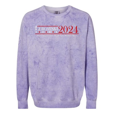 Funny Name Lebowski Political Election Vote 2024 Colorblast Crewneck Sweatshirt