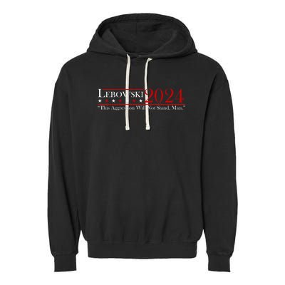 Funny Name Lebowski Political Election Vote 2024 Garment-Dyed Fleece Hoodie