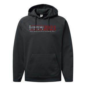 Funny Name Lebowski Political Election Vote 2024 Performance Fleece Hoodie